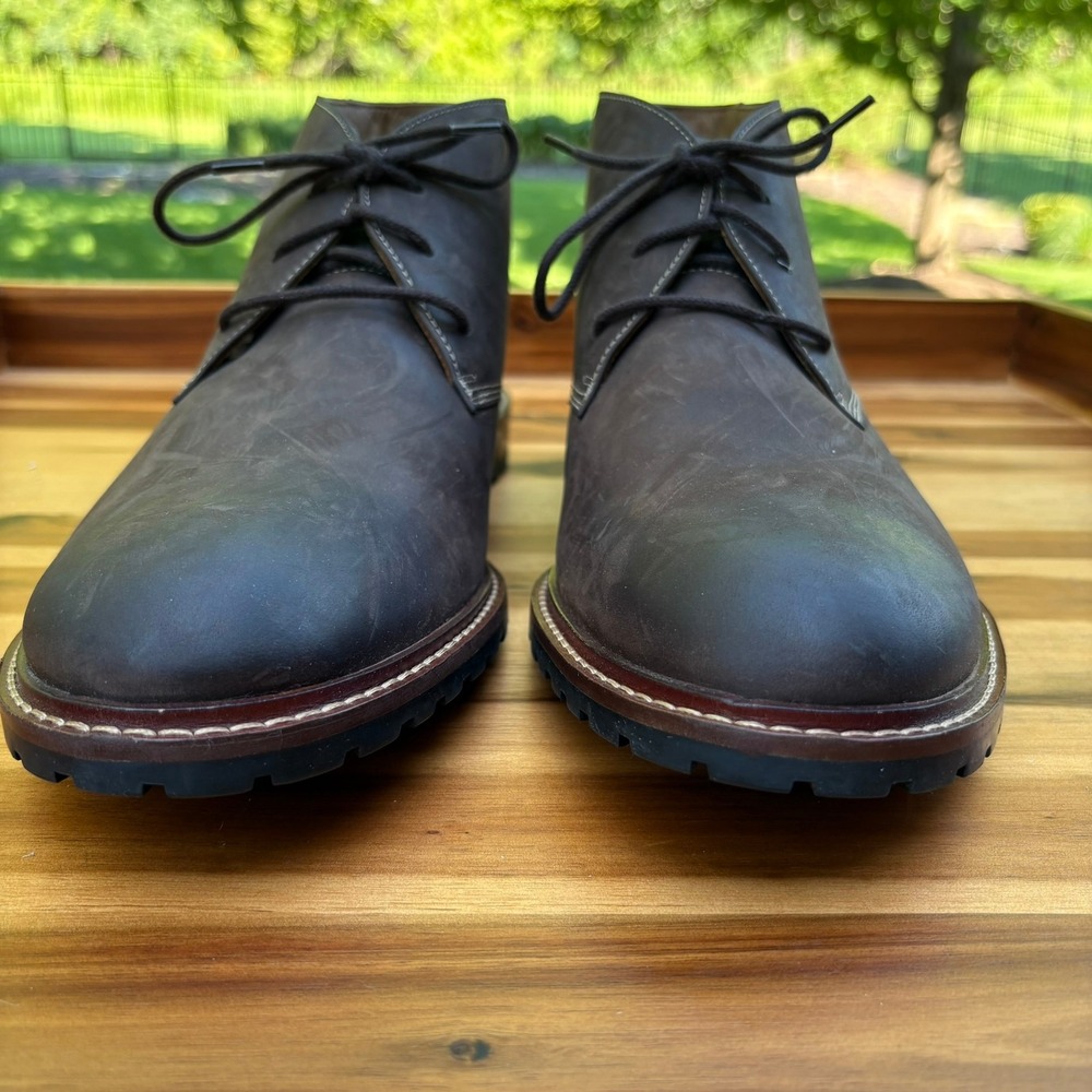 Johnston & Murphy Boswell Chukka Boot Mens 13M Brown Oiled Leather 59-5434 NEW - Picture 2 of 10